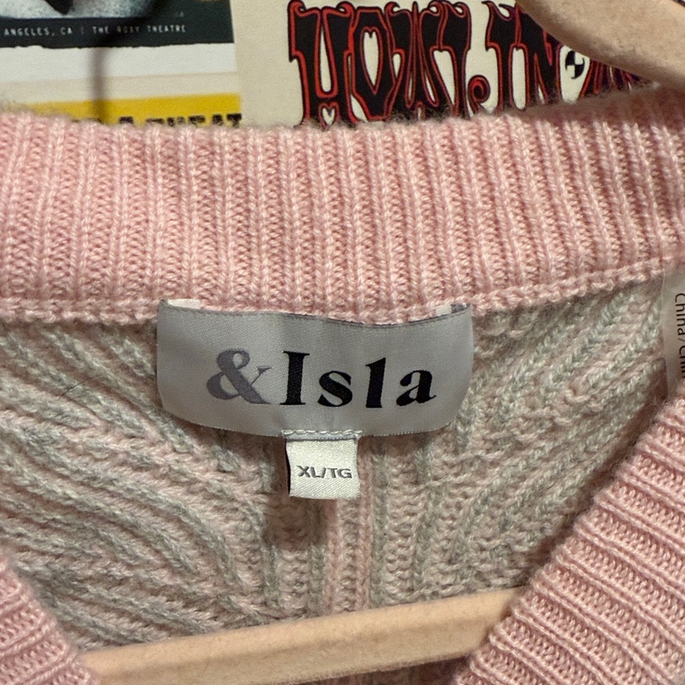 Pink Cable Knit Sweater - Picture 2 of 3